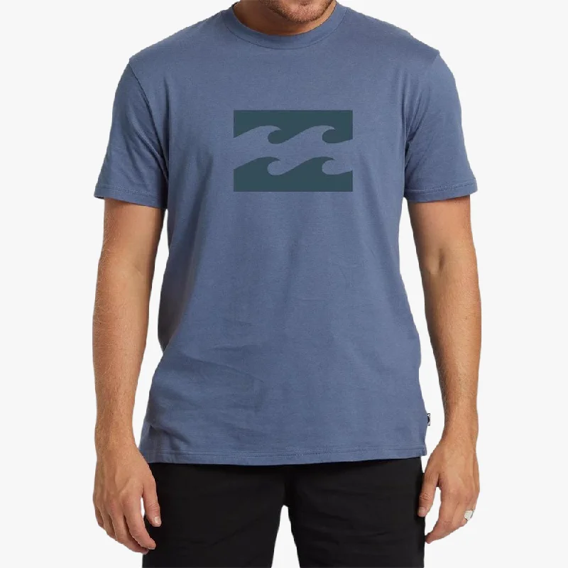 Weekend Special Billabong Mens Team Wave Short Sleeve Tee Slate Blue
