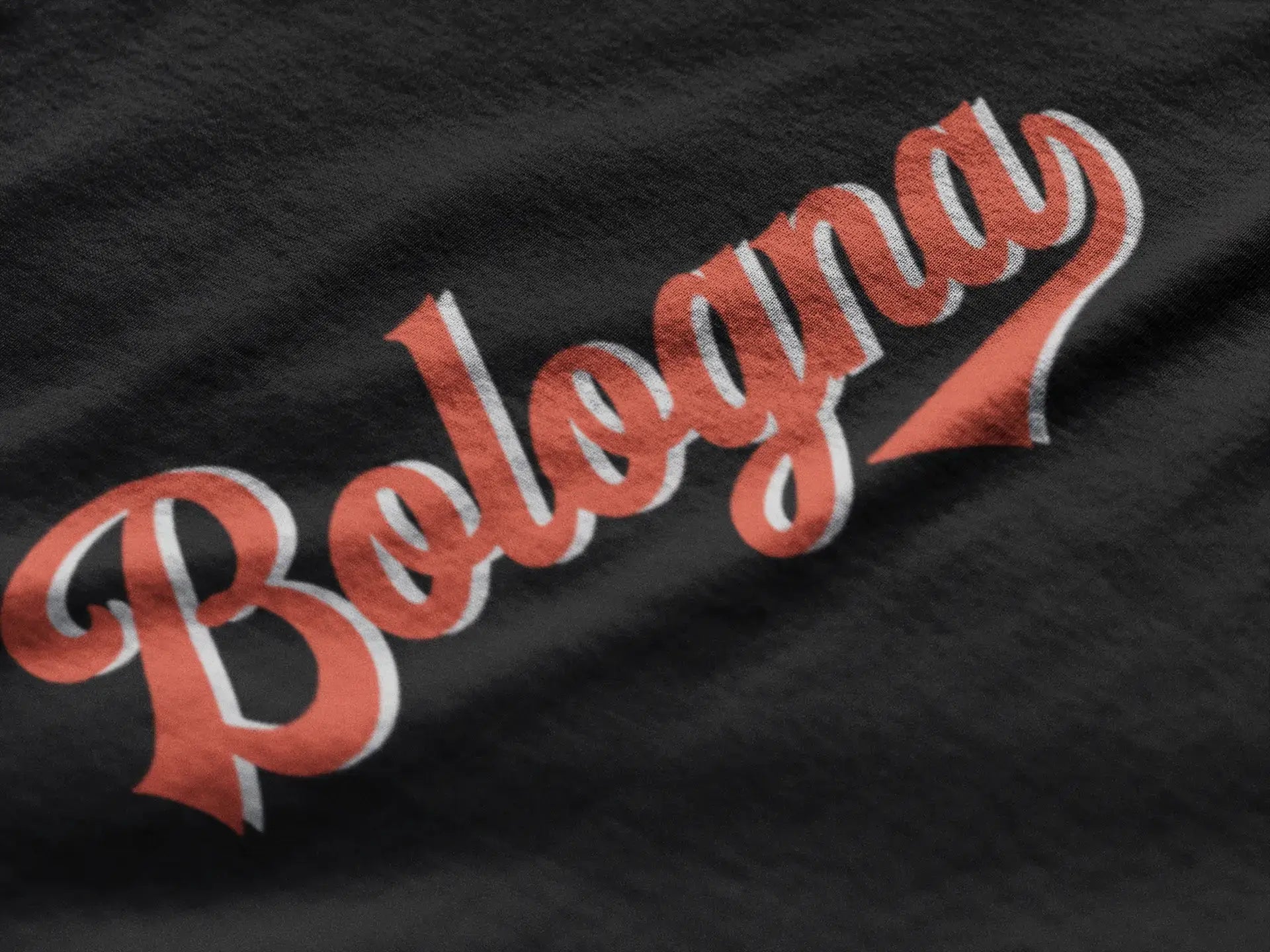 Closeout ULTRABASIC - Graphic Men's Bologna T-Shirt Printed Letters Deep Black