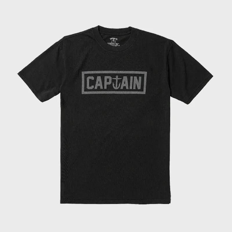 Price Drop Captain Fin Mens Naval T-Shirt - Black
