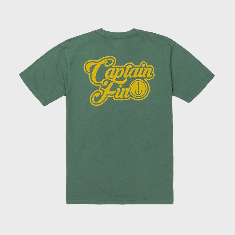 Early Bird Captain Fin Men's Oh Yeah Logo T-Shirt - Cilantro Green