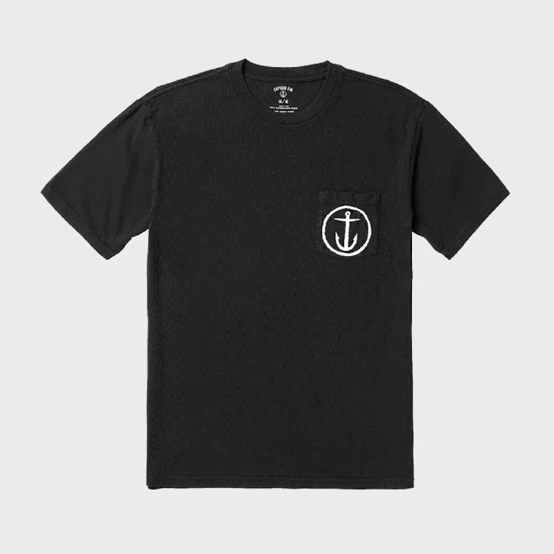 Now Available Captain Fin Mens Pocket OG T-Shirt - Black