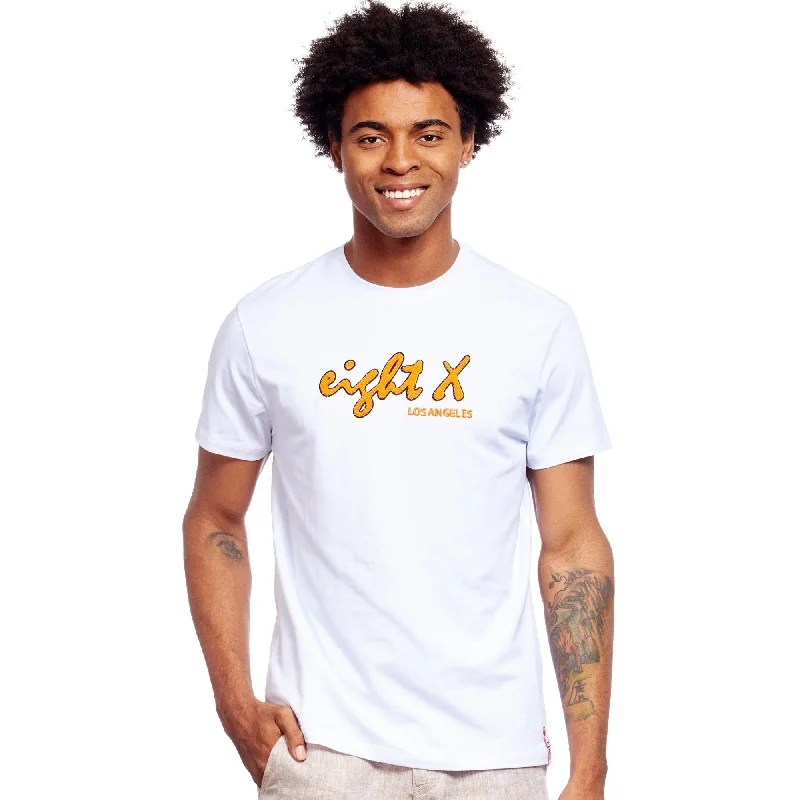 Buy More, Save More Chenille Logo Patch 3D Graphic T-Shirt - White