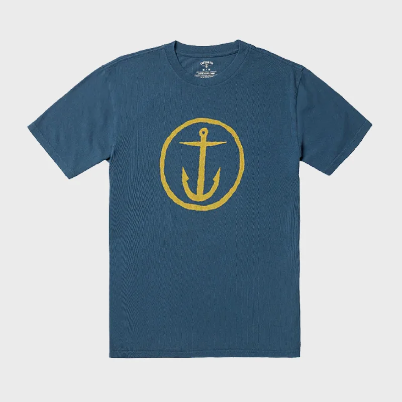 Quick Deals Captain Fin Mens OG Logo T-Shirt - Dark Navy
