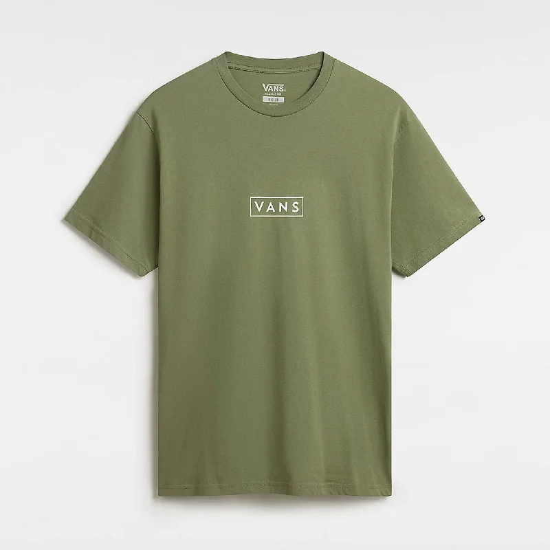 Closeout Deal Vans Mens Classic Easy Box T-Shirt - Olivine/White