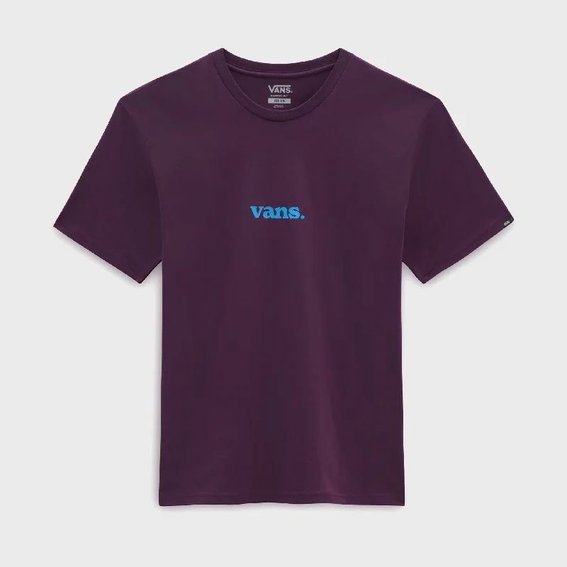 Massive Deal Vans Mens Lower Corecase T-Shirt - Blackberry Wine/Malibu Blue