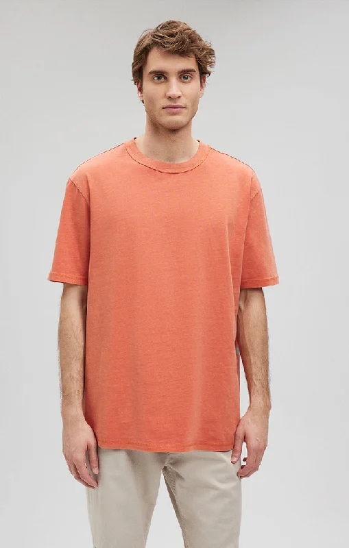 Weekend Offers That Please CREW NECK T-SHIRT IN CARNELIAN