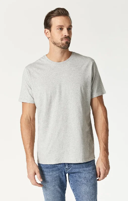 Early Access CREW NECK T-SHIRT IN LIGHT GREY MELANGE