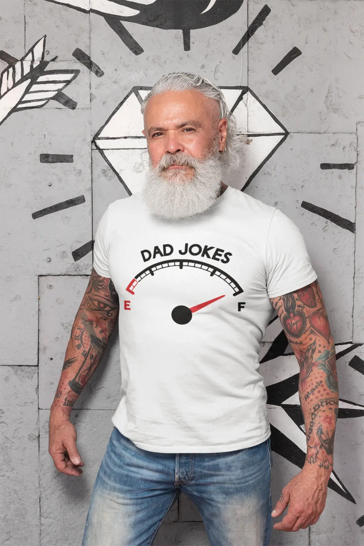 Super Sale ULTRABASIC - Graphic Men's Dad Jokes Tank T-Shirt Funny Casual Letter Print Tee White