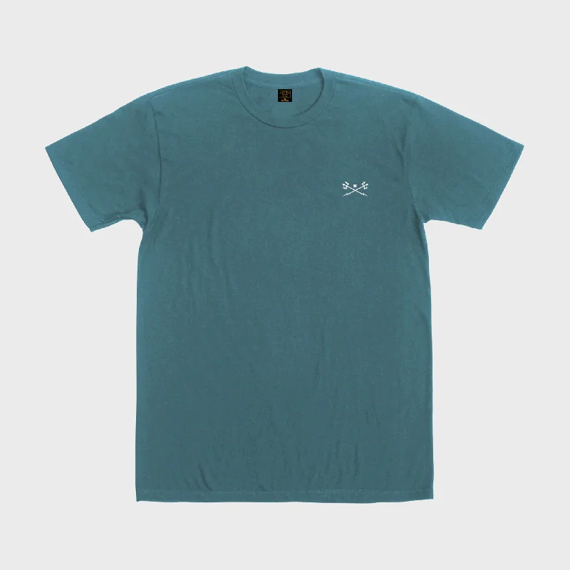Stock Clearance Dark Seas Mens Go To Pigment T-Shirt - Blue Fin