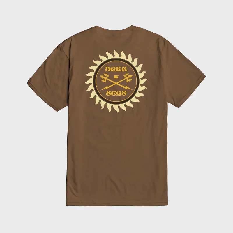 Cash Savings Dark Seas Mens Sunburn T-shirt - Coyote Brown