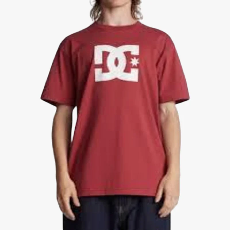 Limited Availability Dc Mens Dc Star Short Sleeve Tee Red Earth