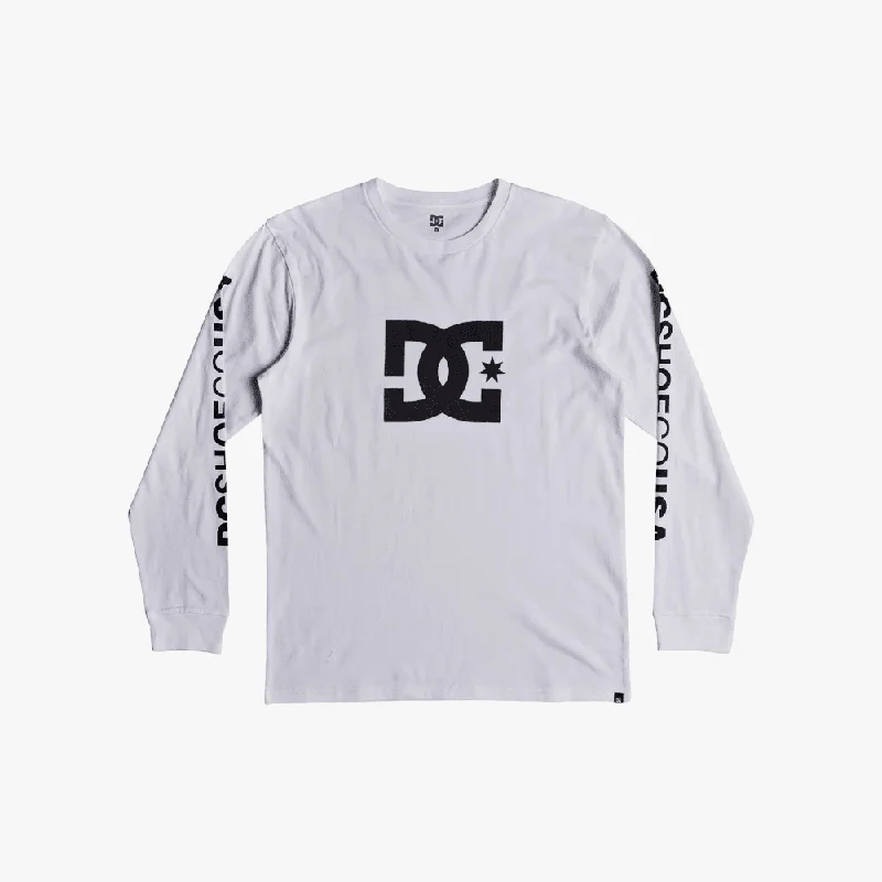 Buy More, Save More Dc Mens Star Long Sleeve Tee White