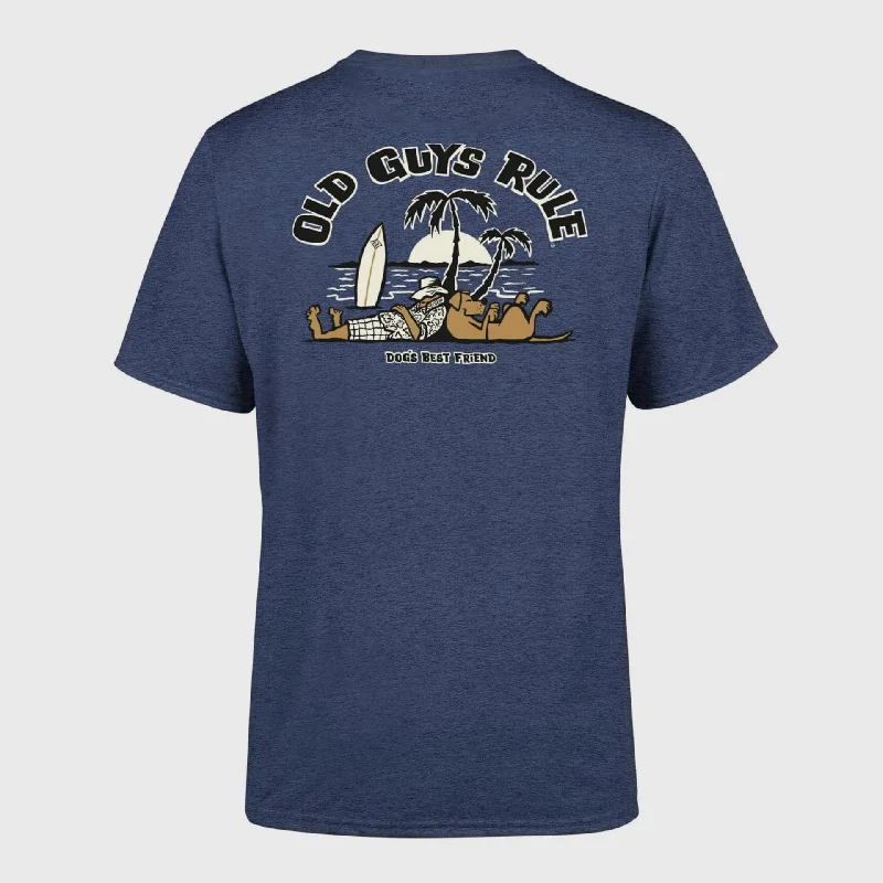 Unmissable Offer Old Guys Rule Dogs Best Friend II T-Shirt - Heather Navy