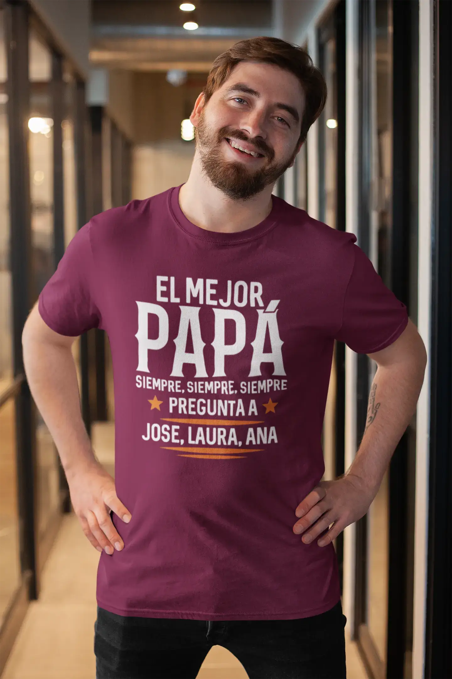 Weekend Bargains Await You ULTRABASIC - Graphic Printed Men's Father's Day Best Dad T-Shirt Burgundy