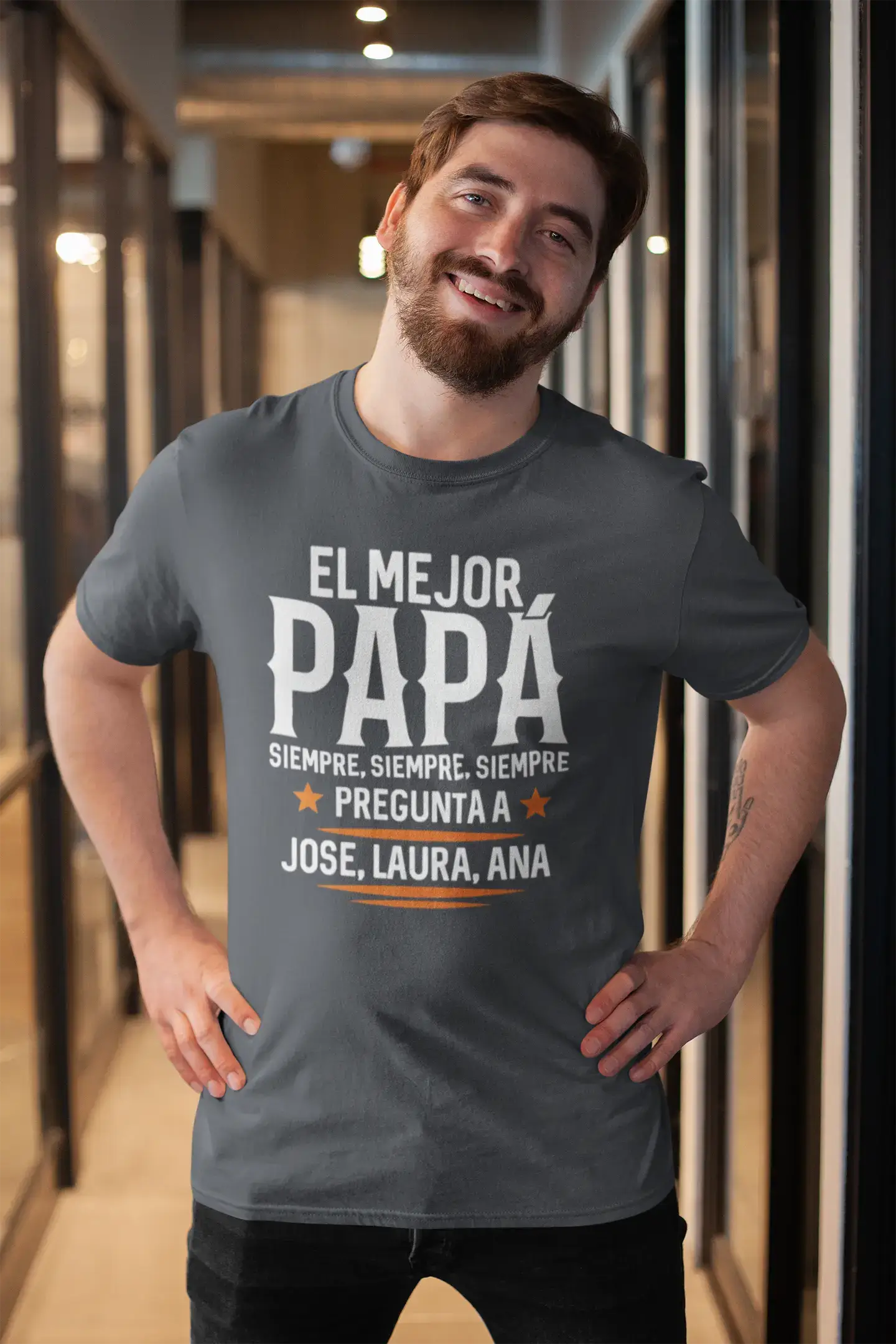 Year-End Sale ULTRABASIC - Graphic Printed Men's Father's Day Best Dad T-Shirt Deep Black
