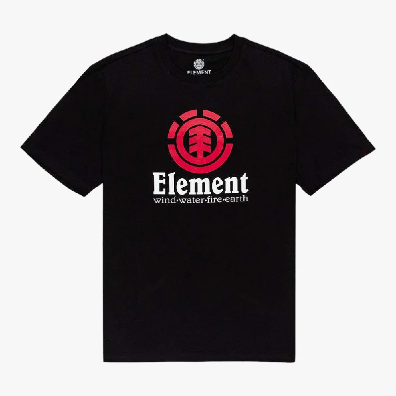 Act Fast Element Mens Vertical Short Sleeve Tee Flint Black