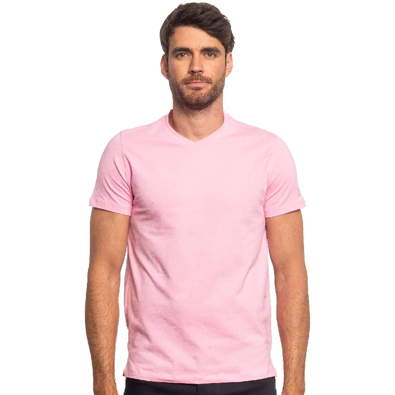 Lowest Rates Essential V Neck T-Shirt - Pink