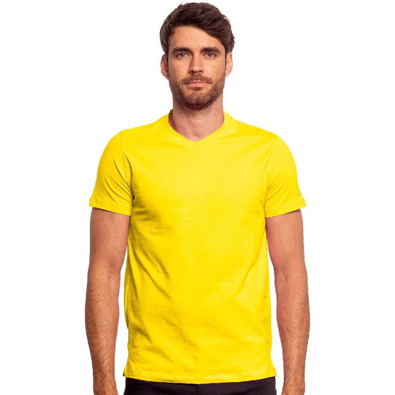 Massive Savings Essential V Neck T-Shirt - Yellow