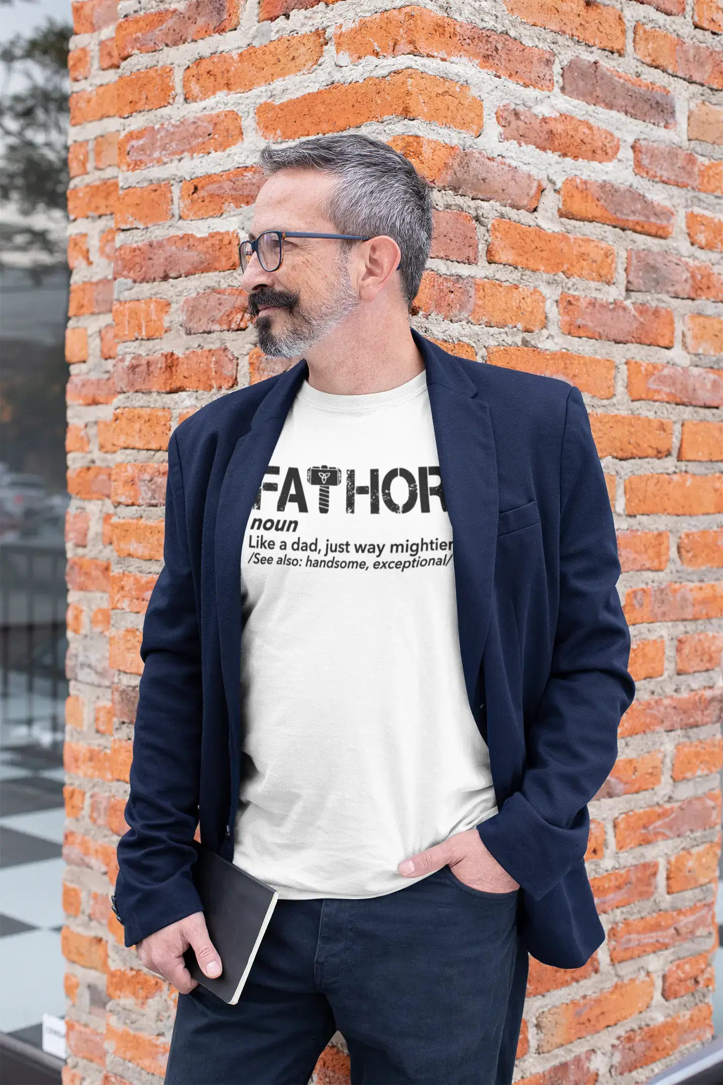 Weekend Specials to Enjoy ULTRABASIC - Graphic Men's Fa-Thor Like Dad Just Way Mightier Shirt Printed Letters Mouse Grey Weekend Specials to Enjoy ULTRABASIC - Graphic Men's Fa-Thor Like Dad Just Way Mightier Shirt Printed Letters Mouse Grey