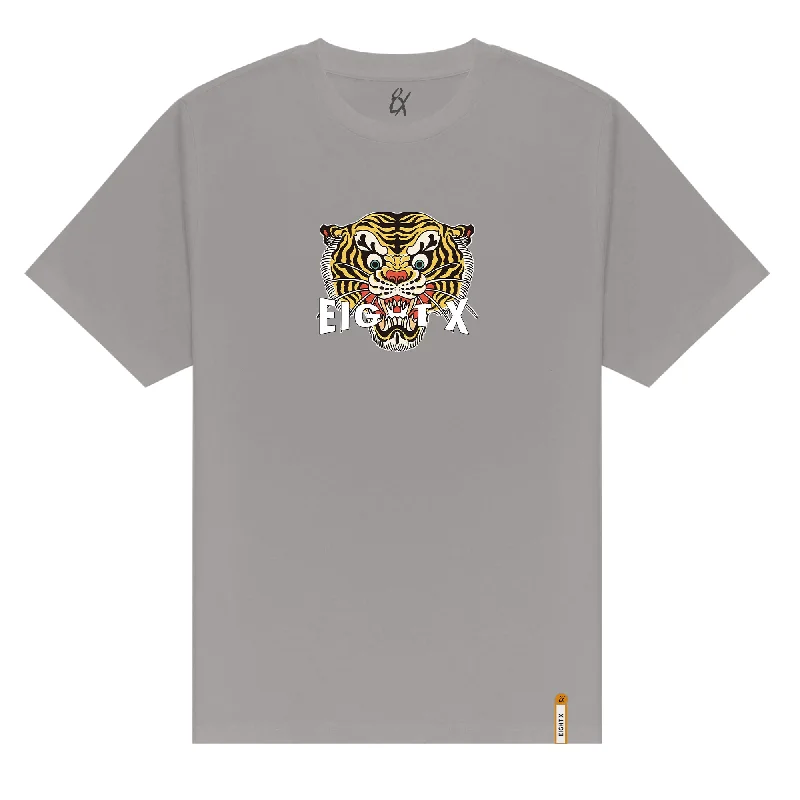 Deal Frenzy Feline Graphic T-Shirt - Grey