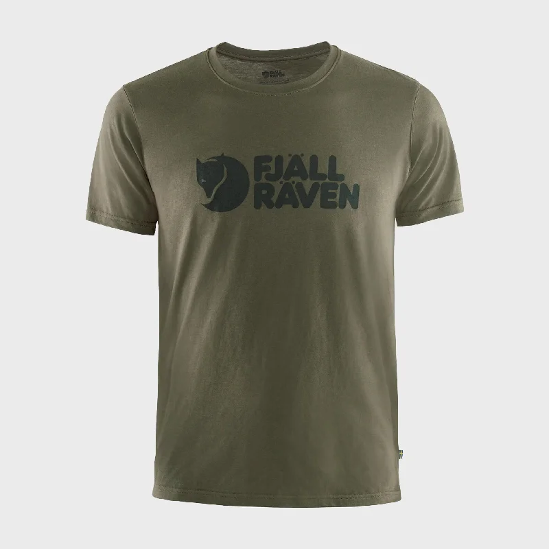 Bargain Alert Fjällräven Mens Logo T-shirt - Dark Olive