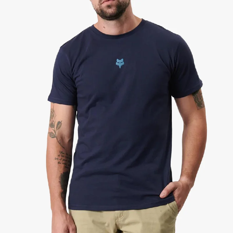 Shop and Save Fox Mens Axion 3.0 Short Sleeve Tee Navy