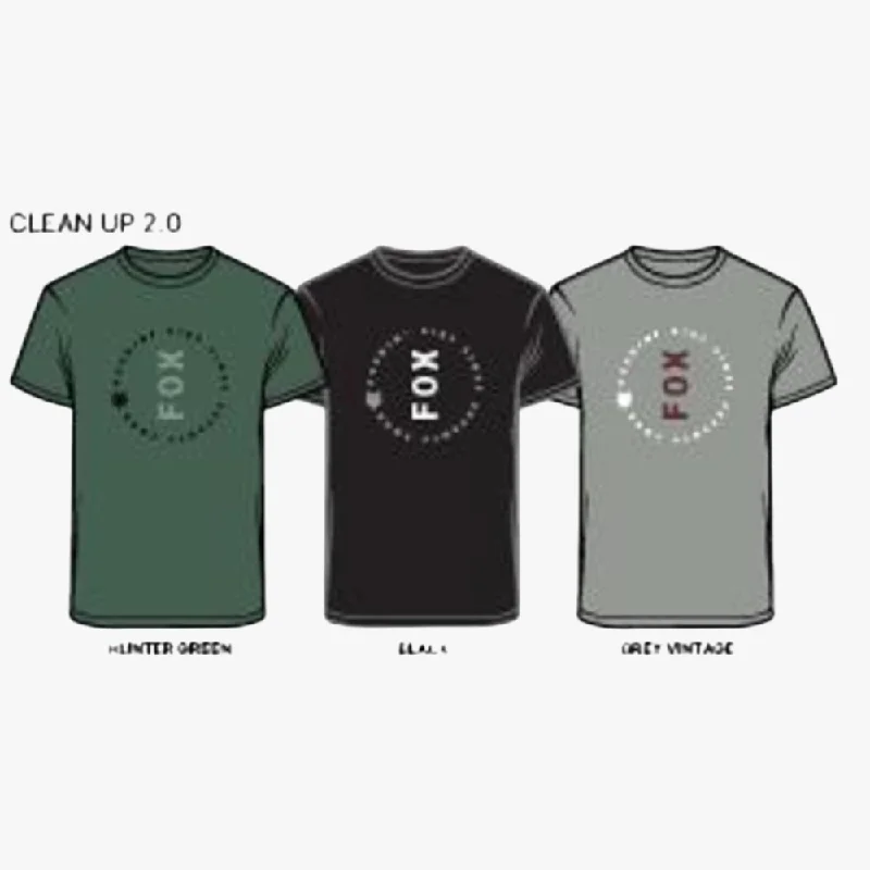 Unbeatable Prices Fox Mens Clean Up Short Sleeve Tee Grey Vintage