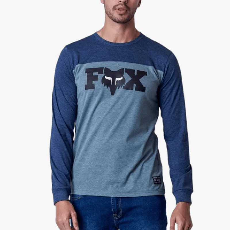 Final Clearance Fox Mens Framed Long Sleeve Tee Seafoam Mel