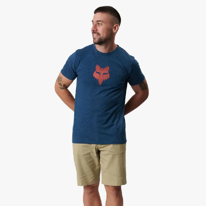 Discount Extravaganza Fox Mens Heir Short Sleeve Tee Heather Indigo