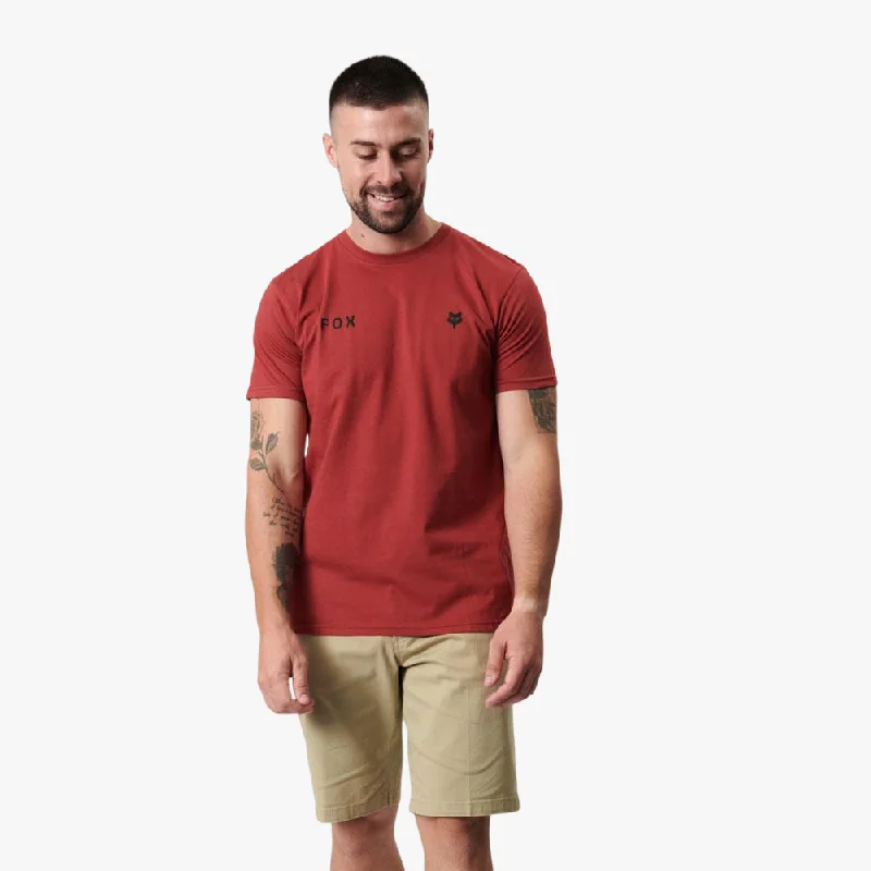 Deal of the Day Fox Mens Wordmark Short Sleeve Tee Scarlett