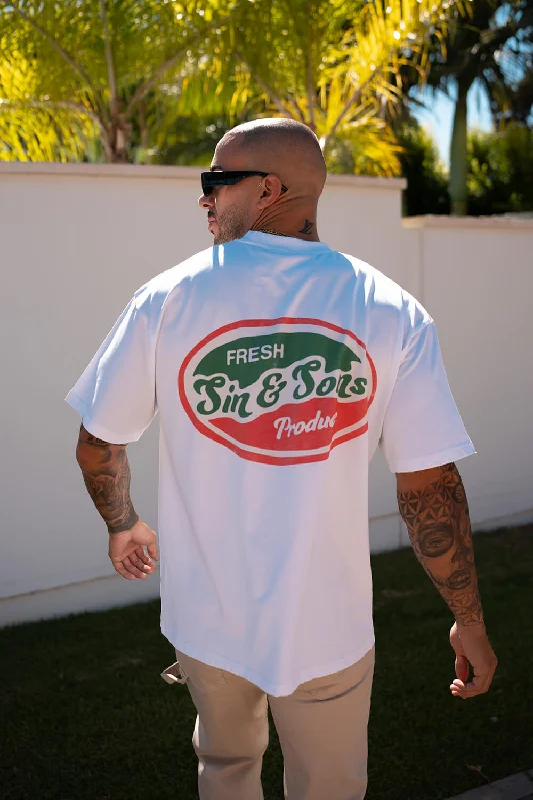 Hot Deal Fruit Label Tee - White