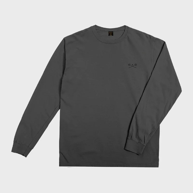 Weekend Bargains Galore Dark Seas Mens Go To Pigment Long Sleeve T-Shirt - Graphite