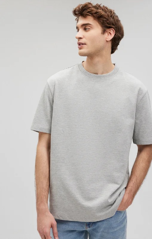 Unbeatable Prices HEAVY WEIGHT T-SHIRT IN GREY MELANGE