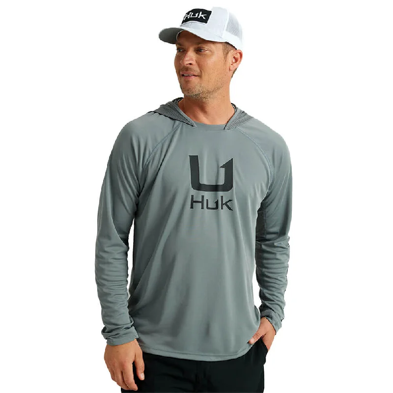 Weekend Bargains to Relish Huk Performance Icon Long Sleeve Hoodie T-Shirt - Night Owl