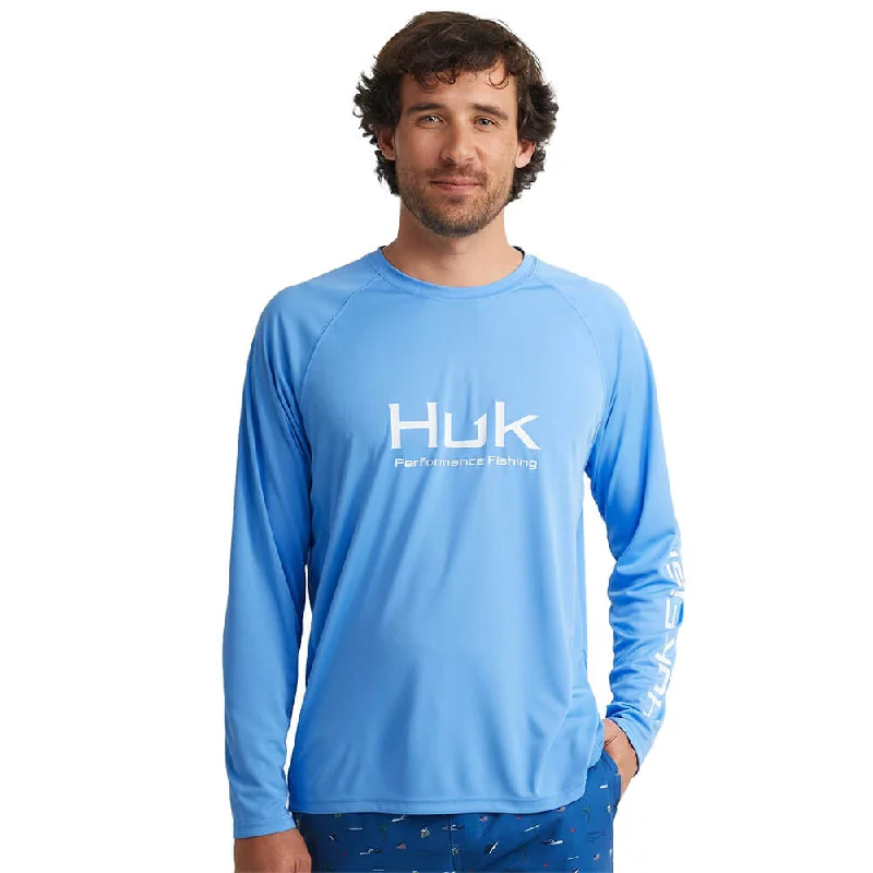 Deal Zone Huk Performance Vented Pursuit Long Sleeve T-Shirt - Marolina Blue