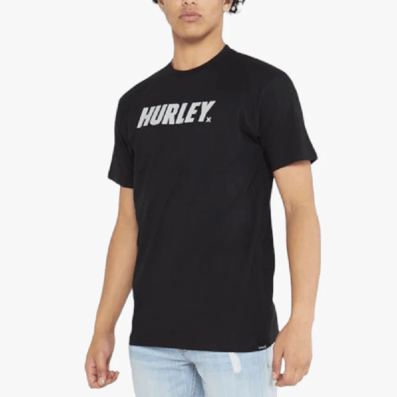 Huge Savings Hurley Mens Fastlane Classic Short Sleeve Tee Heather Black Grey