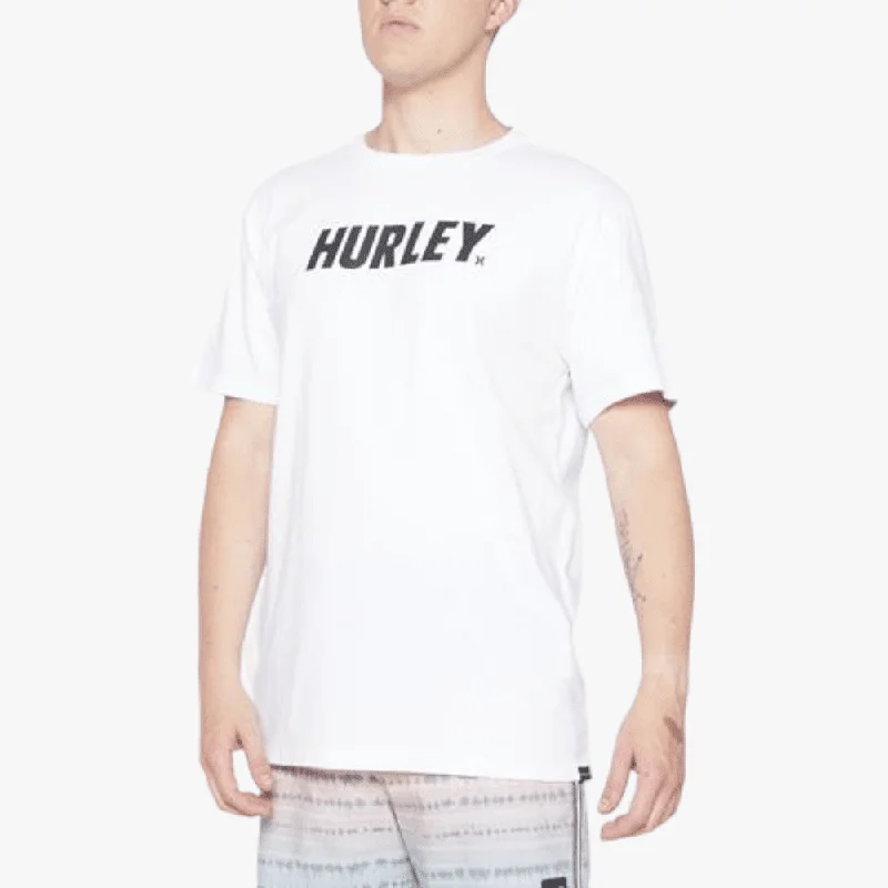 Limited Time Hurley Mens Fastlane Classic Short Sleeve Tee White Navy