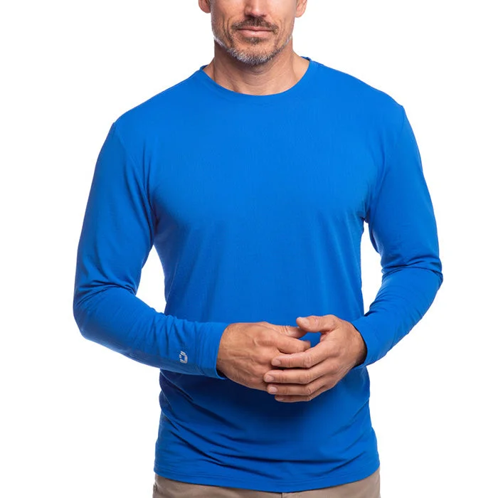 Weekend Offers That Excite IBKUL Mens Long Sleeve Crew Pullover - Royal