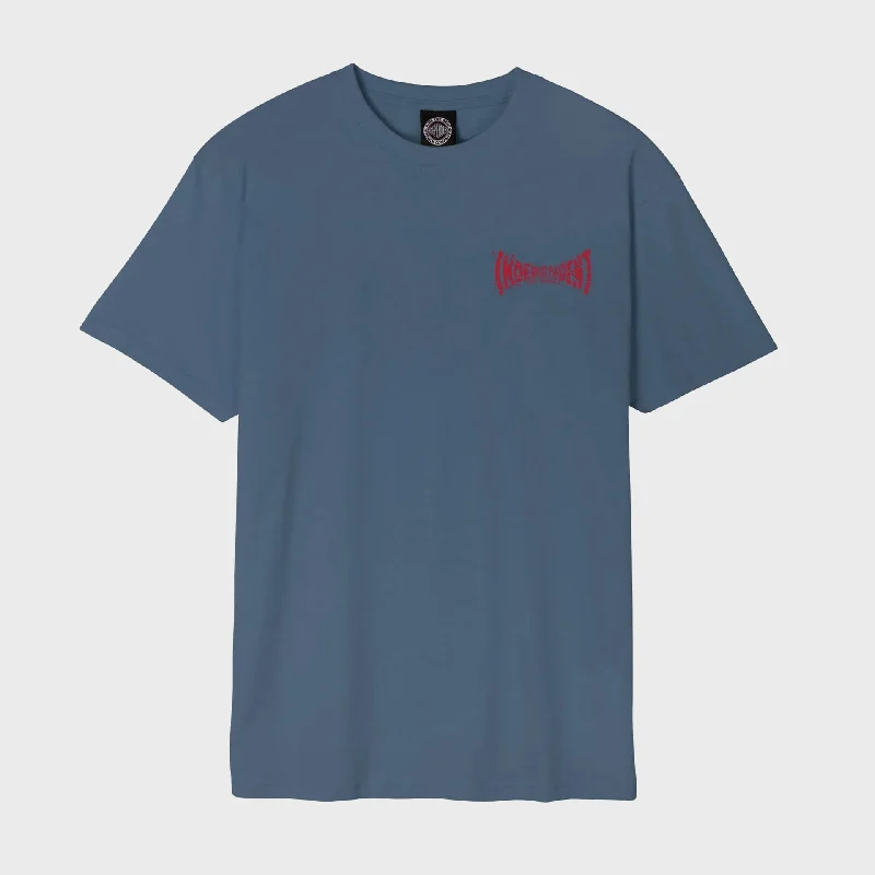 Act Now Independent Mens Shattered Span T-Shirt - Steel Blue