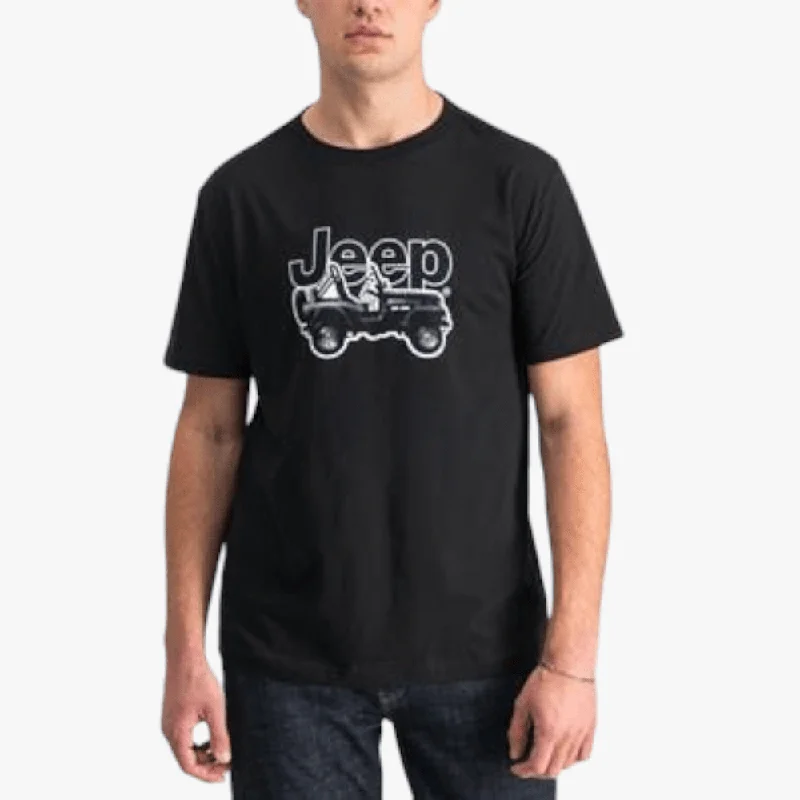 Discount Extravaganza Jeep Mens Car Icon Short Sleeve Tee Black