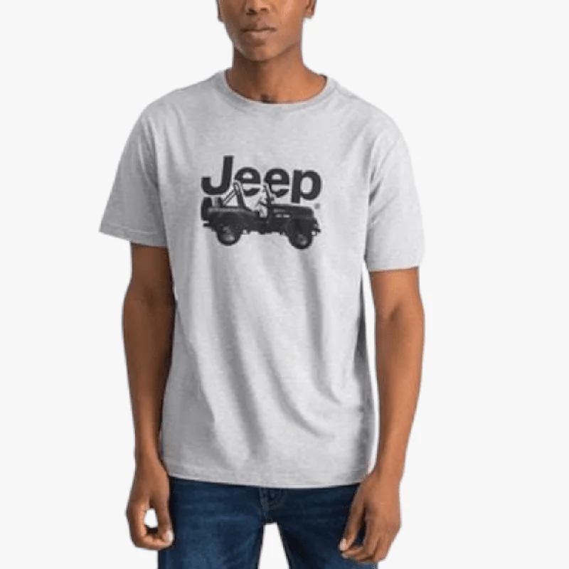 Major Savings Jeep Mens Car Icon Short Sleeve Tee Grey