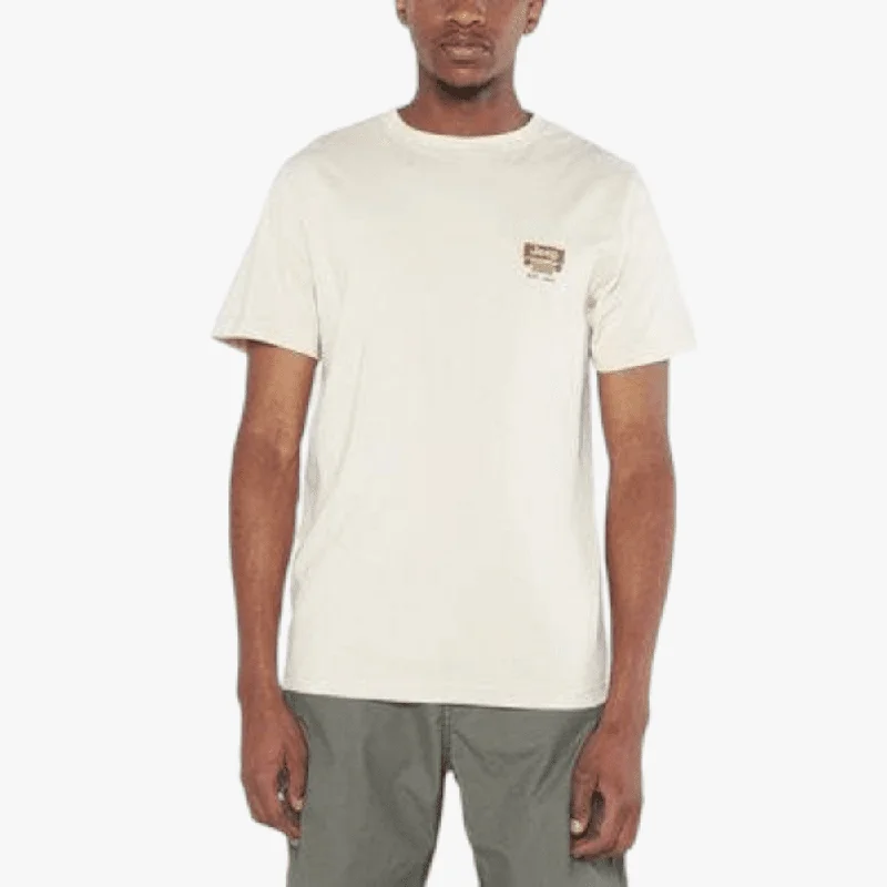 Hurry In Jeep Mens Ess Organic Cotton Logo High Square Short Sleeve Tee Khaki