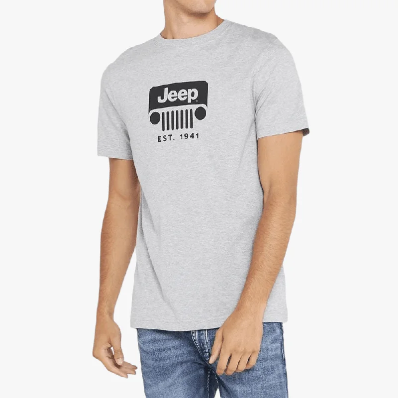 Lowest Price Jeep Mens Grille Icon Short Sleeve Tee Grey Mel