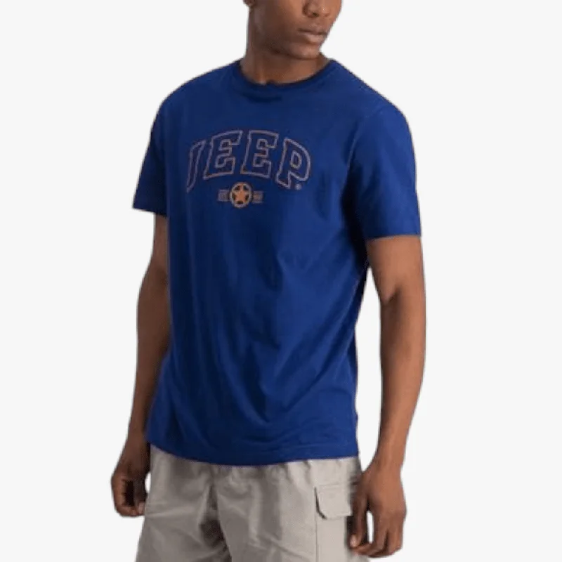 Buy More, Save More Jeep Mens Logo Icon Short Sleeve Tee Mazarine Blue