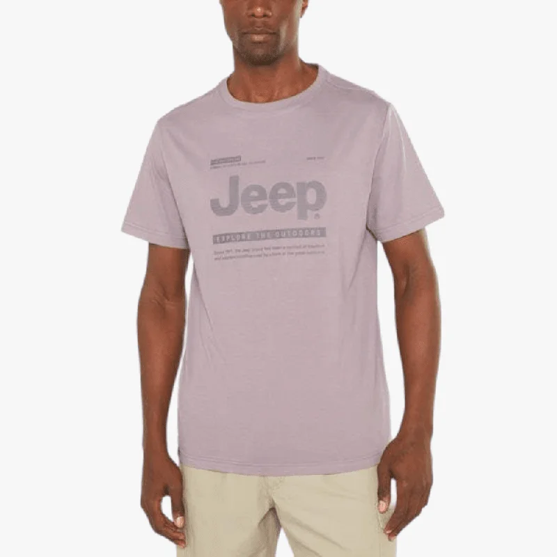 Now or Never Jeep Mens Logo Icon Short Sleeve Tee Purple