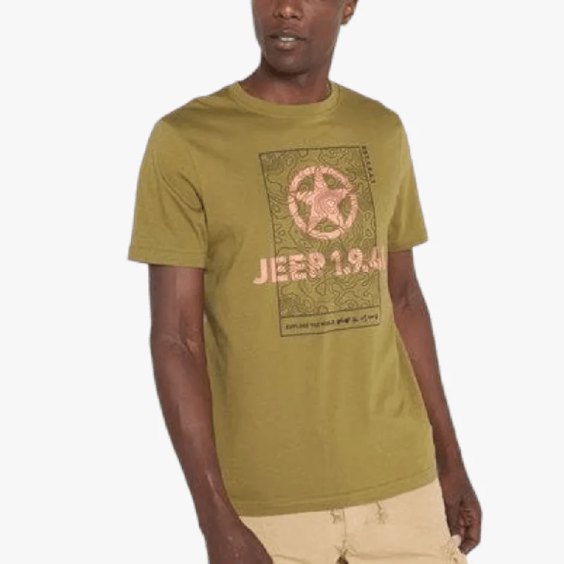 Weekend Savings Fiesta Jeep Mens Seasonal Graphic Short Sleeve Tee Kapok Green