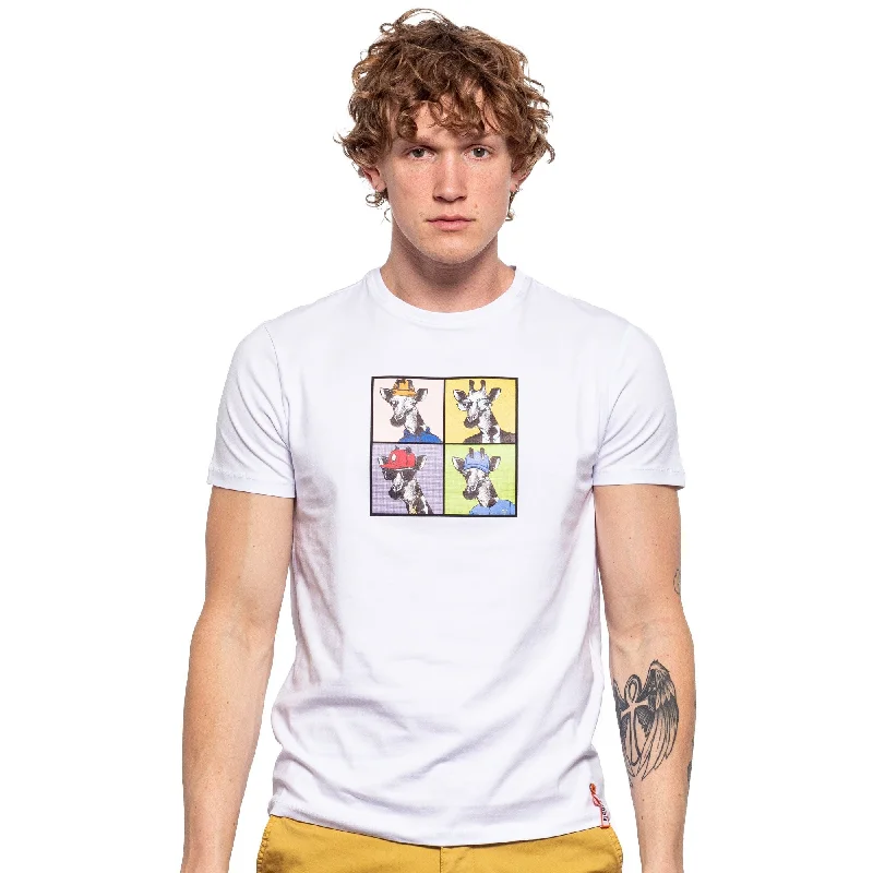 Quick Sale The Four Giraffes Graphic T-Shirt - White
