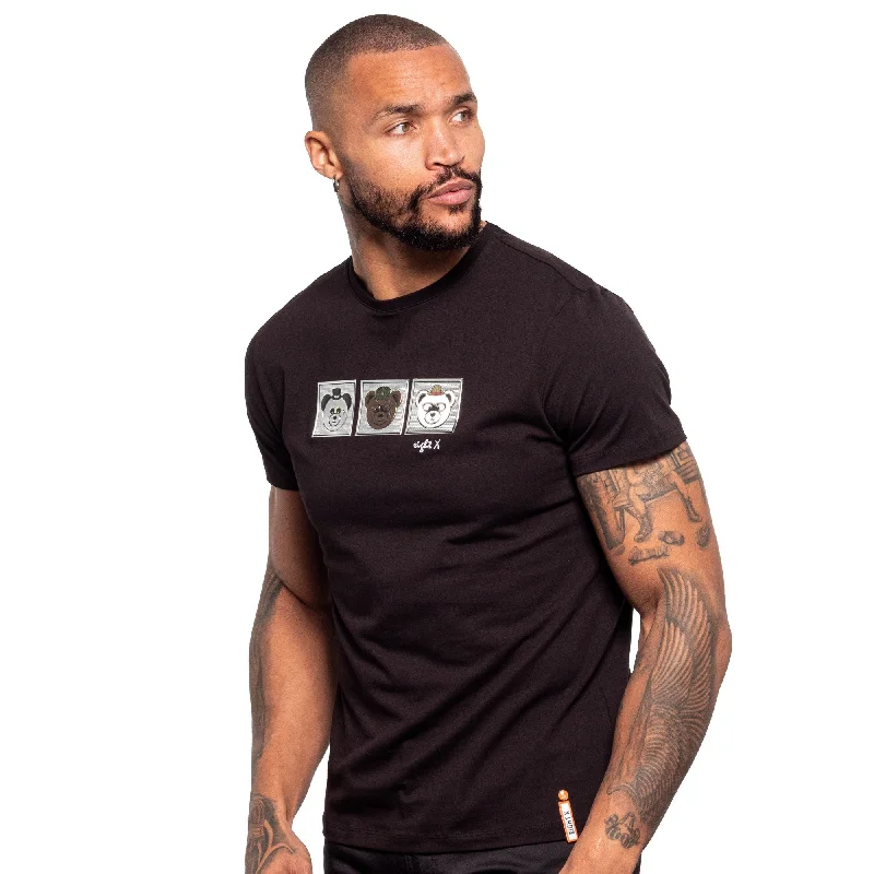 Lowest Price Three Bears Graphic T-Shirt - Black