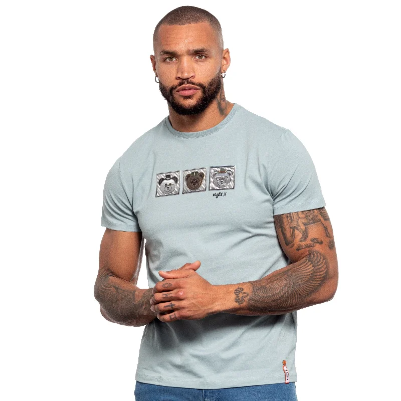Massive Deals Three Bears Graphic T-Shirt - Sage Green