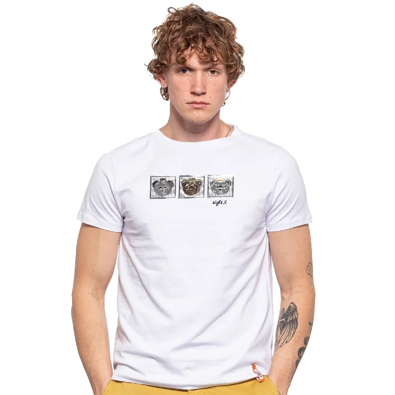 Major Savings Three Bears Graphic T-Shirt - White